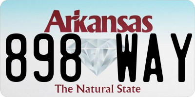 AR license plate 898WAY