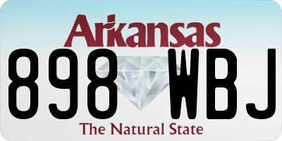AR license plate 898WBJ