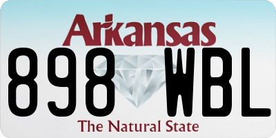 AR license plate 898WBL