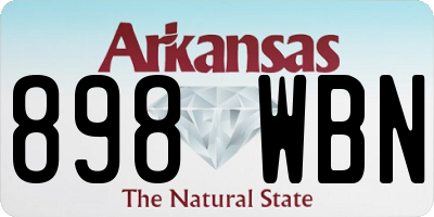 AR license plate 898WBN