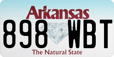 AR license plate 898WBT
