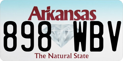 AR license plate 898WBV