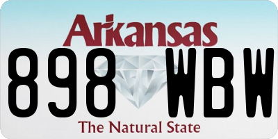 AR license plate 898WBW