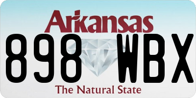 AR license plate 898WBX