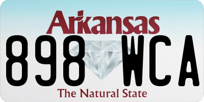 AR license plate 898WCA