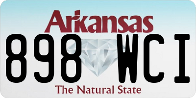 AR license plate 898WCI
