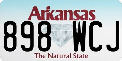 AR license plate 898WCJ