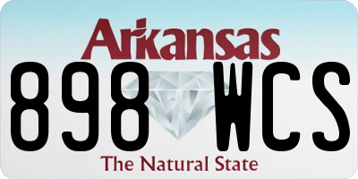 AR license plate 898WCS