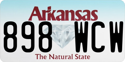 AR license plate 898WCW