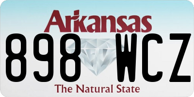 AR license plate 898WCZ