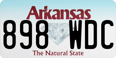 AR license plate 898WDC