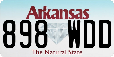 AR license plate 898WDD