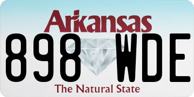 AR license plate 898WDE
