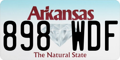 AR license plate 898WDF
