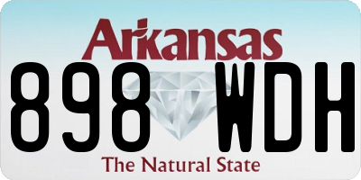 AR license plate 898WDH