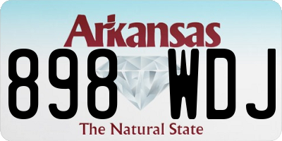 AR license plate 898WDJ