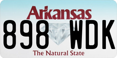 AR license plate 898WDK