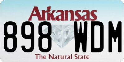 AR license plate 898WDM