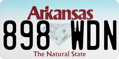 AR license plate 898WDN