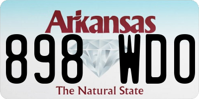 AR license plate 898WDO