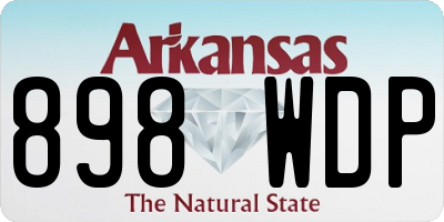 AR license plate 898WDP