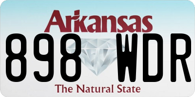 AR license plate 898WDR