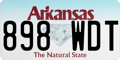AR license plate 898WDT