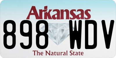 AR license plate 898WDV
