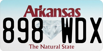 AR license plate 898WDX