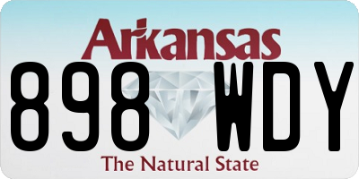 AR license plate 898WDY