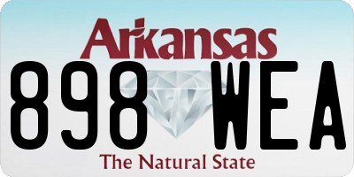 AR license plate 898WEA