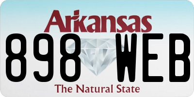 AR license plate 898WEB