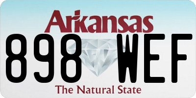 AR license plate 898WEF