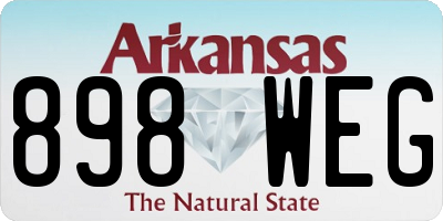 AR license plate 898WEG