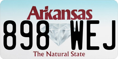 AR license plate 898WEJ