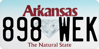 AR license plate 898WEK