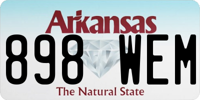 AR license plate 898WEM