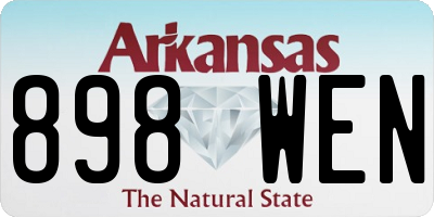 AR license plate 898WEN