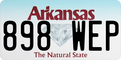 AR license plate 898WEP