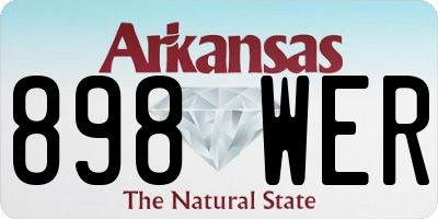 AR license plate 898WER
