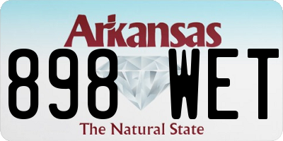 AR license plate 898WET