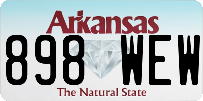 AR license plate 898WEW