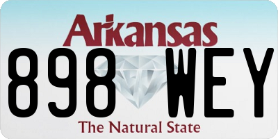 AR license plate 898WEY