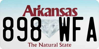 AR license plate 898WFA