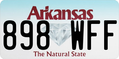 AR license plate 898WFF