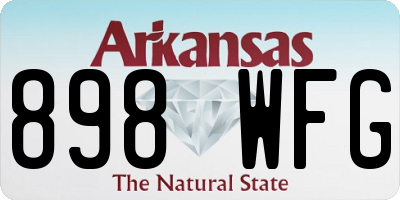 AR license plate 898WFG
