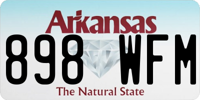 AR license plate 898WFM