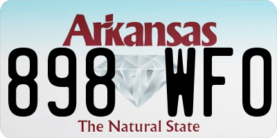 AR license plate 898WFO