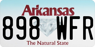 AR license plate 898WFR