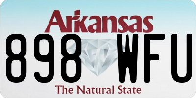 AR license plate 898WFU